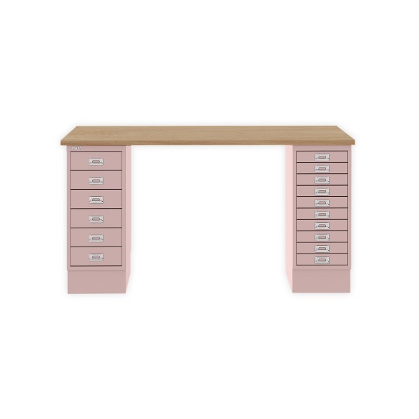 Bisley Home MultiDesk 018620 natürliche Eiche/pastellpink