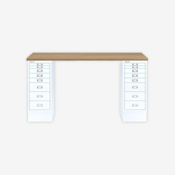 Bisley Home MultiDesk 018696 natürliche Eiche/verkehrsweiß