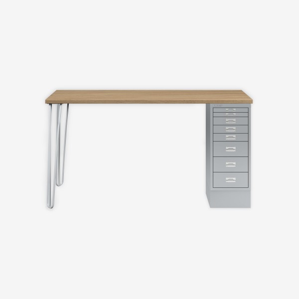 Bisley Home MultiDesk 018355 natürliche Eiche/silber