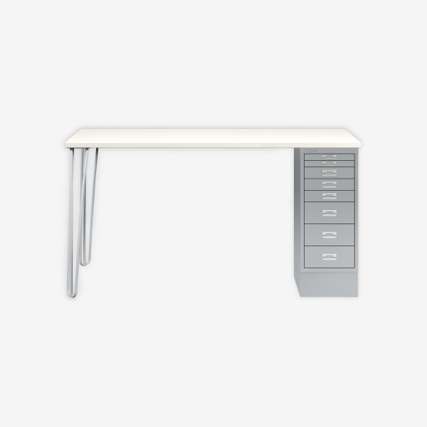 Bisley Home MultiDesk 005355 weiß/silber