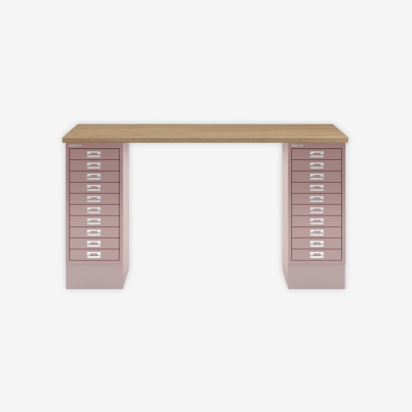 Bisley Home MultiDesk 018620 natürliche Eiche/pastellpink