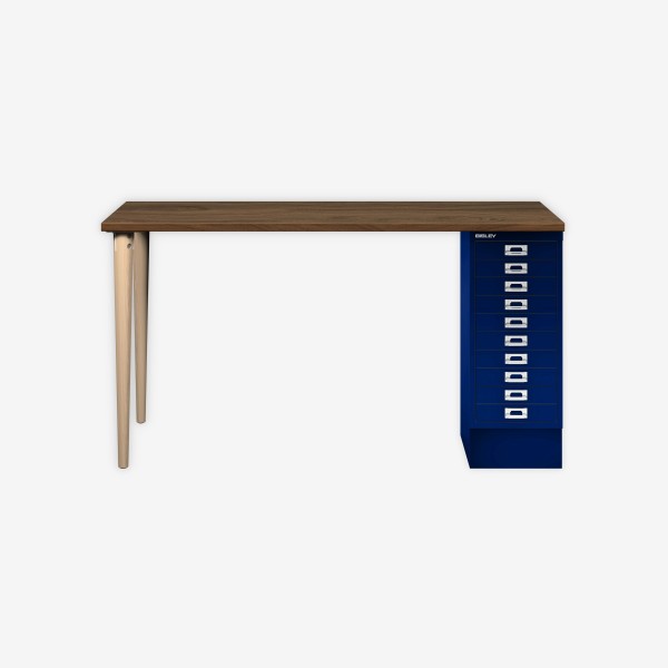 Bisley Home MultiDesk NW639 nussbaum/oxfordblau