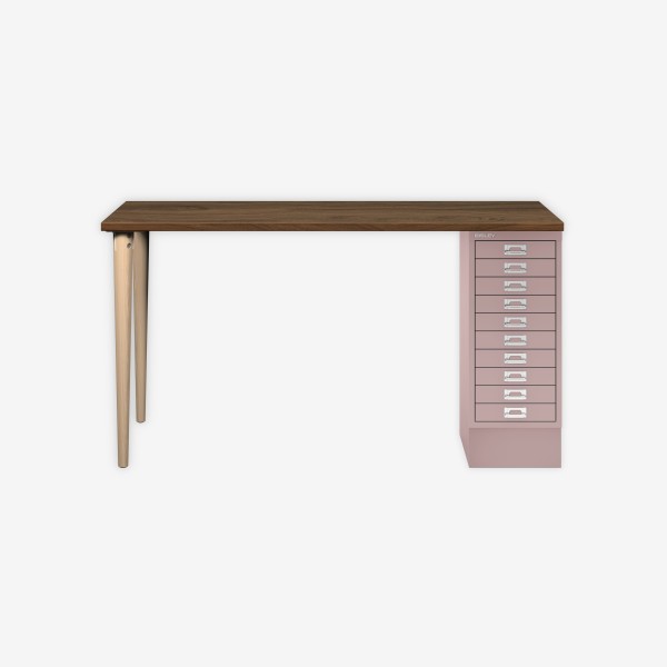 Bisley Home MultiDesk NW620 nussbaum/pastellpink