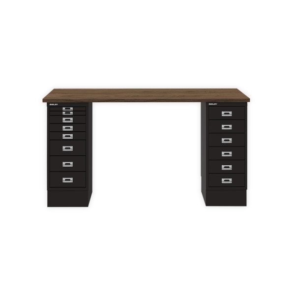 Bisley Home MultiDesk NW633 nussbaum/schwarz