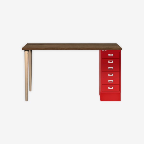 Bisley Home MultiDesk NW670 nussbaum/kardinalrot