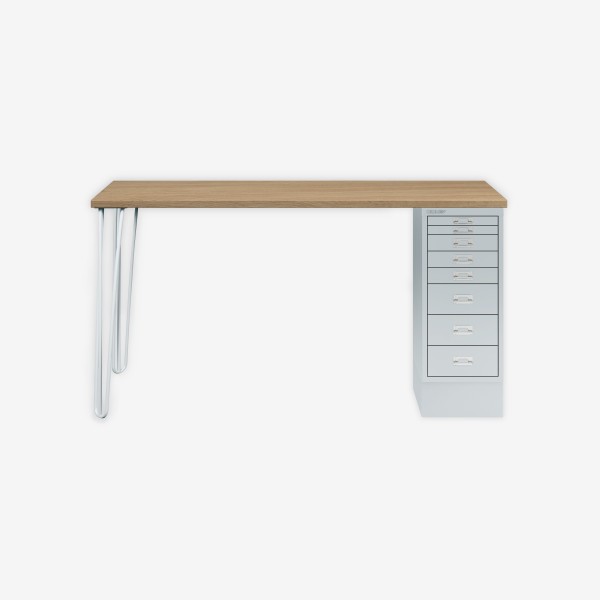 Bisley Home MultiDesk 018645 natürliche Eiche/lichtgrau