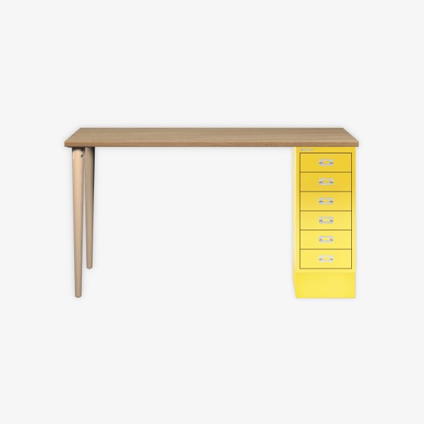 Bisley Home MultiDesk 018641 natürliche Eiche/zinkgelb