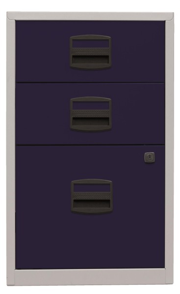 Bisley Home Schubladenschrank PFA | Home Filer 505 Korpus lichtgrau, Fronten oxfordblau