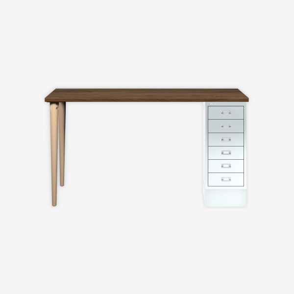 Bisley Home MultiDesk NW696 nussbaum/verkehrsweiß