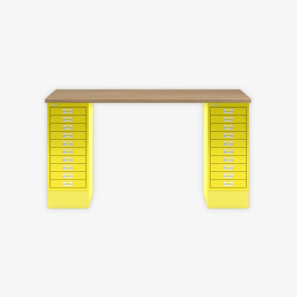 Bisley Home MultiDesk 018641 natürliche Eiche/zinkgelb