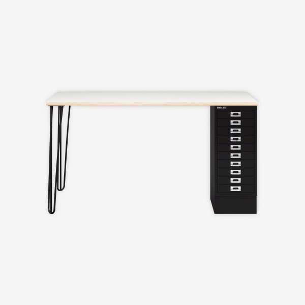 Bisley Home MultiDesk PW633 plywood/schwarz