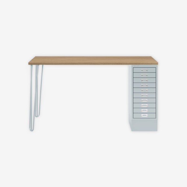 Bisley Home MultiDesk 018645 natürliche Eiche/lichtgrau