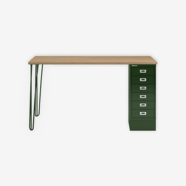 Bisley Home MultiDesk 018623 natürliche Eiche/olivgrün