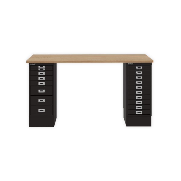 Bisley Home MultiDesk 018633 natürliche Eiche/schwarz