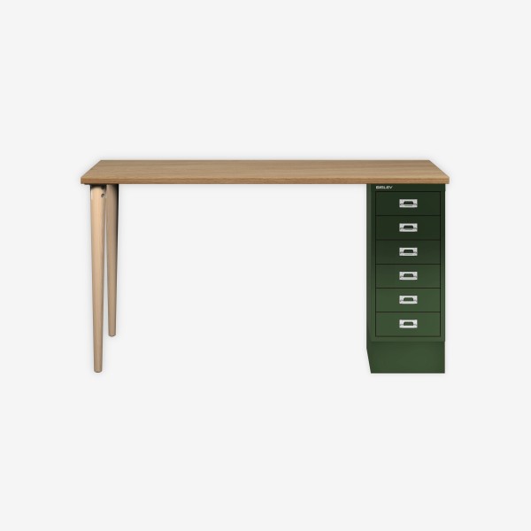 Bisley Home MultiDesk 018623 natürliche Eiche/olivgrün
