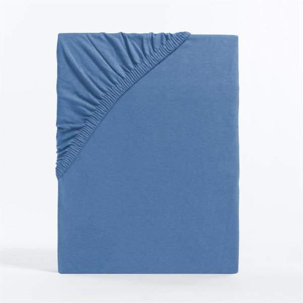 Inoma Teddy-Flausch Spannbetttuch 70 x 140 cm blau