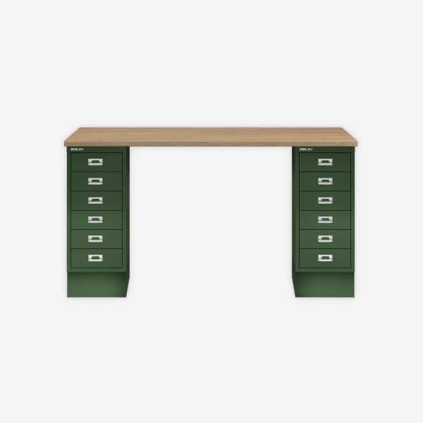 Bisley Home MultiDesk 018623 natürliche Eiche/olivgrün