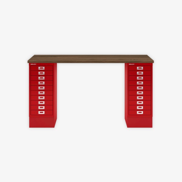 Bisley Home MultiDesk NW670 nussbaum/kardinalrot