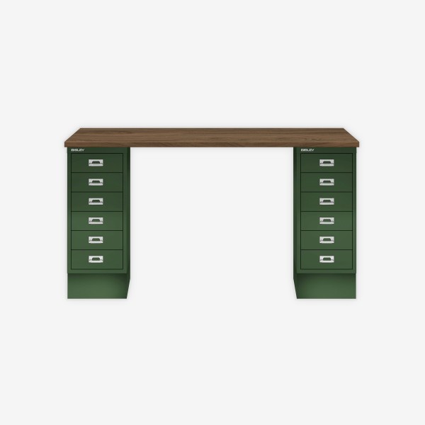 Bisley Home MultiDesk NW623 nussbaum/olivgrün