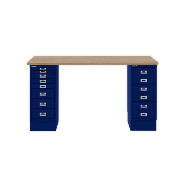 Bisley Home MultiDesk 018639 natürliche Eiche/oxfordblau