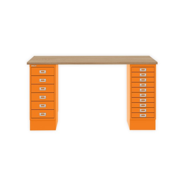 Bisley Home MultiDesk 018603 natürliche Eiche/orange