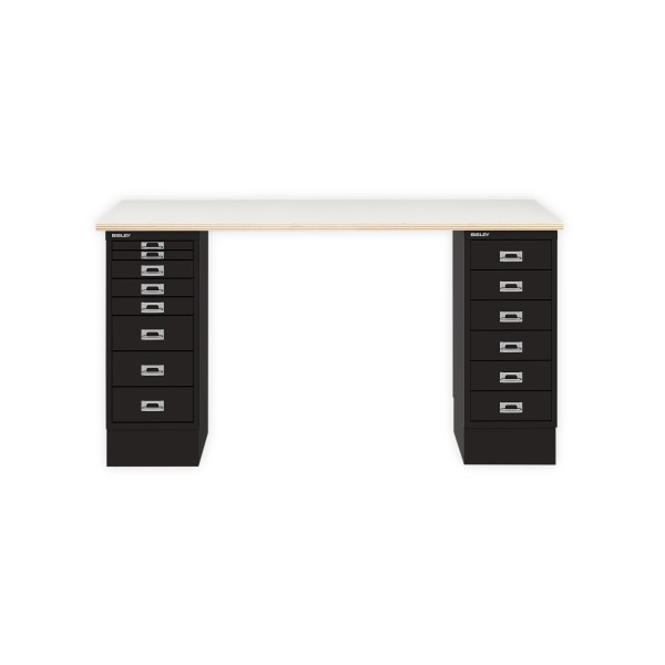 Bisley Home MultiDesk PW633 plywood/schwarz