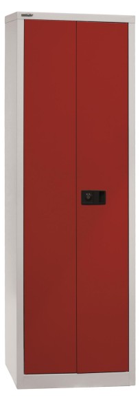 Bisley Flügeltürenschrank UNIVERSAL 506 Korpus lichtgrau, Fronten kardinalrot