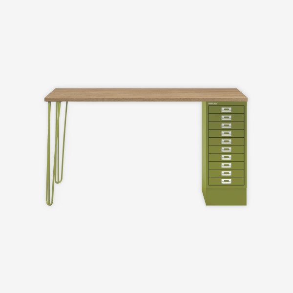 Bisley Home MultiDesk 018604 natürliche Eiche/grün