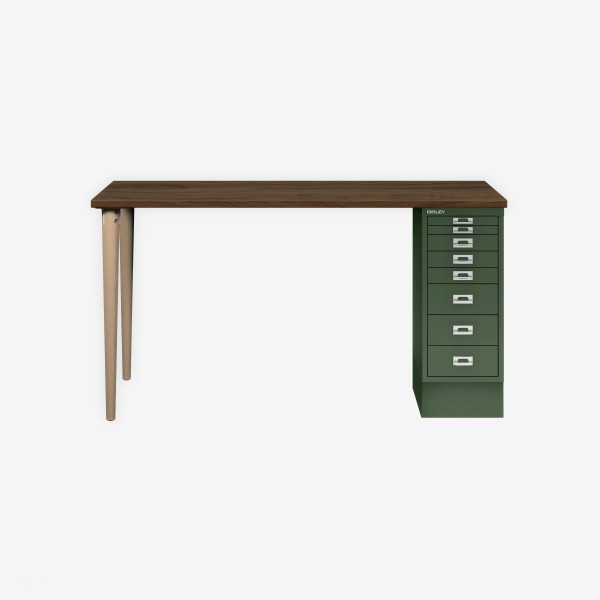 Bisley Home MultiDesk NW623 nussbaum/olivgrün