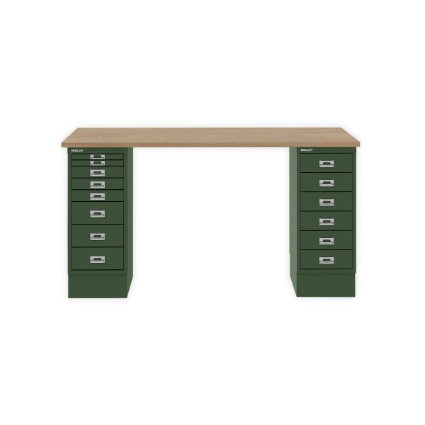 Bisley Home MultiDesk 018623 natürliche Eiche/olivgrün