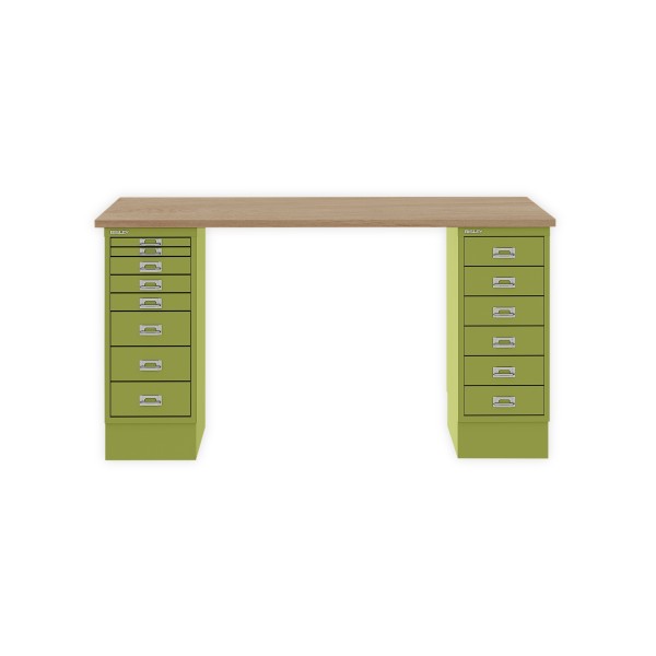Bisley Home MultiDesk 018604 natürliche Eiche/grün