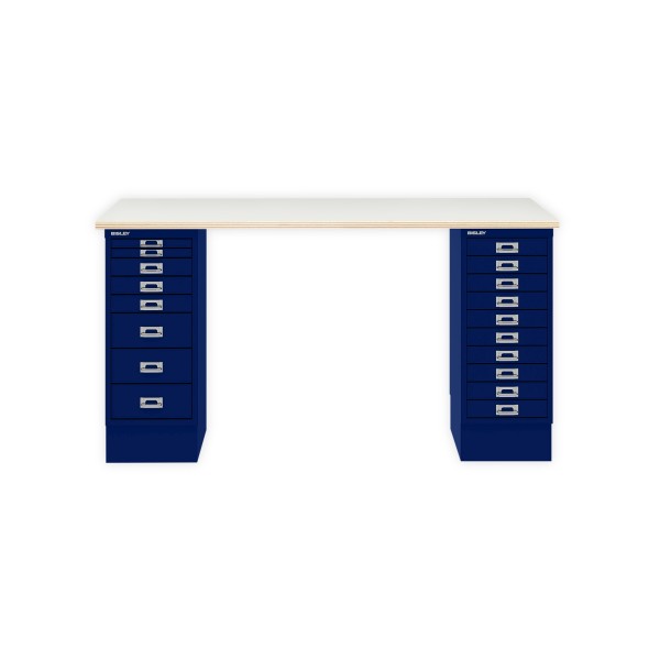 Bisley Home MultiDesk PW639 plywood/oxfordblau
