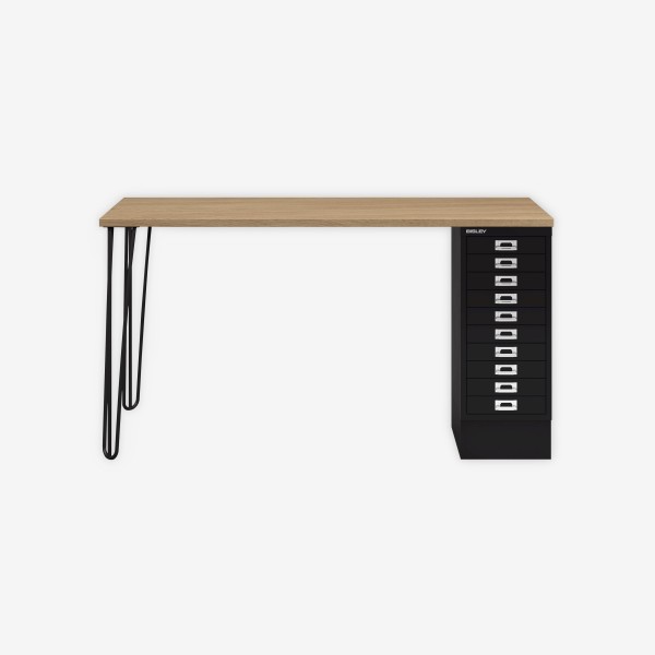 Bisley Home MultiDesk 018633 natürliche Eiche/schwarz