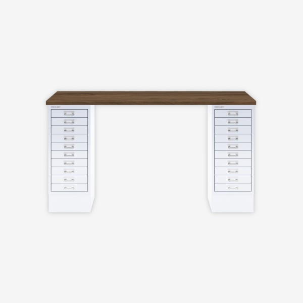 Bisley Home MultiDesk NW696 nussbaum/verkehrsweiß