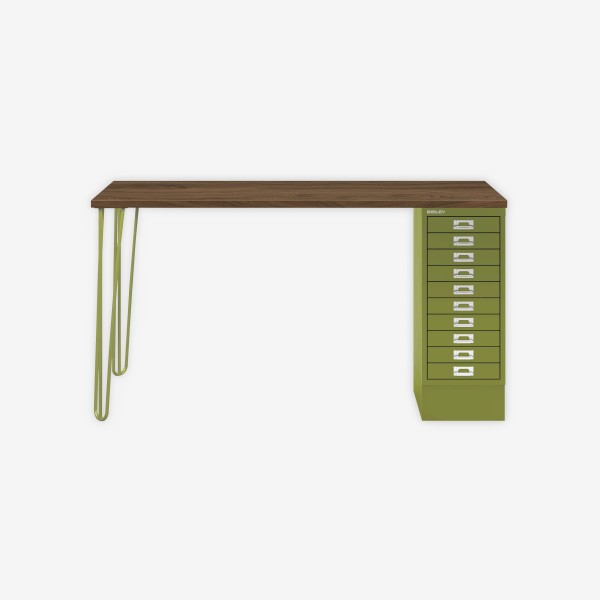 Bisley Home MultiDesk NW604 nussbaum/grün