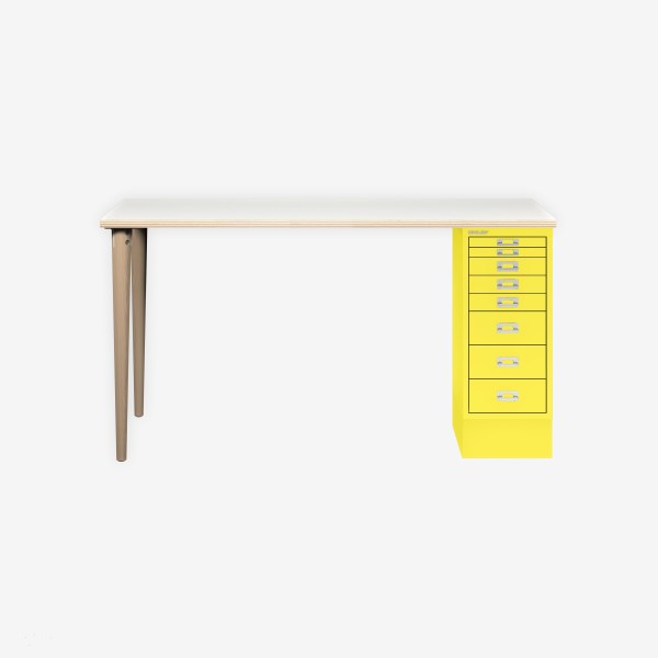 Bisley Home MultiDesk PW641 plywood/zinkgelb