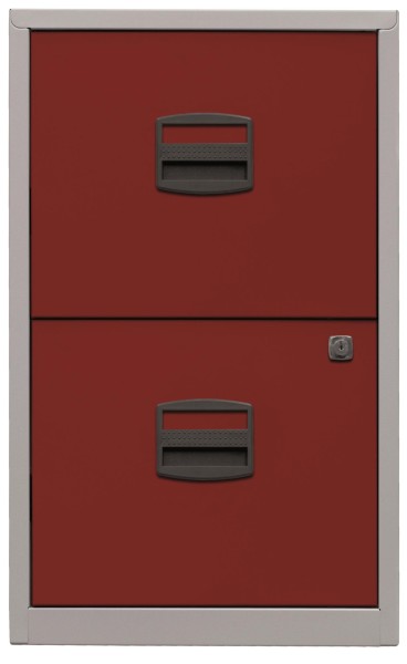 Bisley Home Schubladenschrank PFA | Home Filer 506 Korpus lichtgrau, Fronten kardinalrot