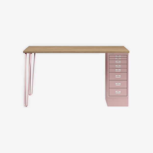 Bisley Home MultiDesk 018620 natürliche Eiche/pastellpink