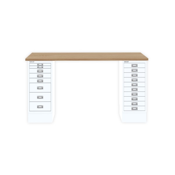 Bisley Home MultiDesk 018696 natürliche Eiche/verkehrsweiß