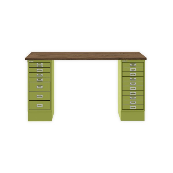 Bisley Home MultiDesk NW604 nussbaum/grün