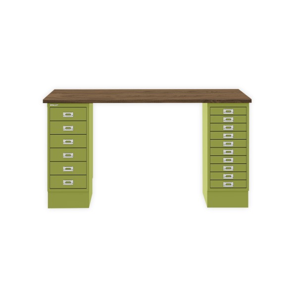 Bisley Home MultiDesk NW604 nussbaum/grün