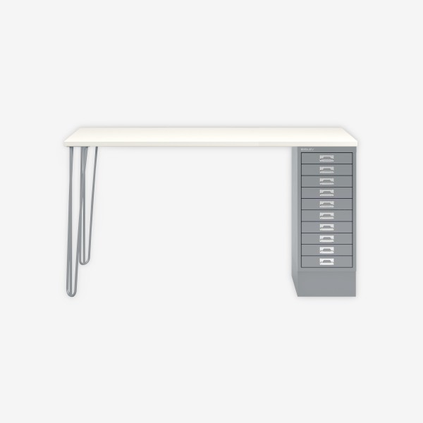 Bisley Home MultiDesk 005355 weiß/silber