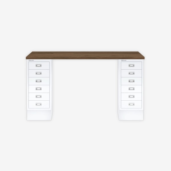 Bisley Home MultiDesk NW696 nussbaum/verkehrsweiß