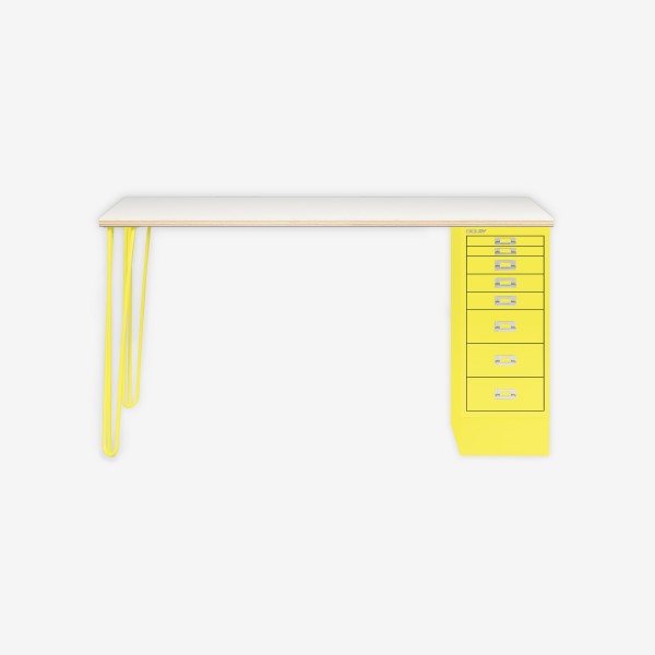 Bisley Home MultiDesk PW641 plywood/zinkgelb