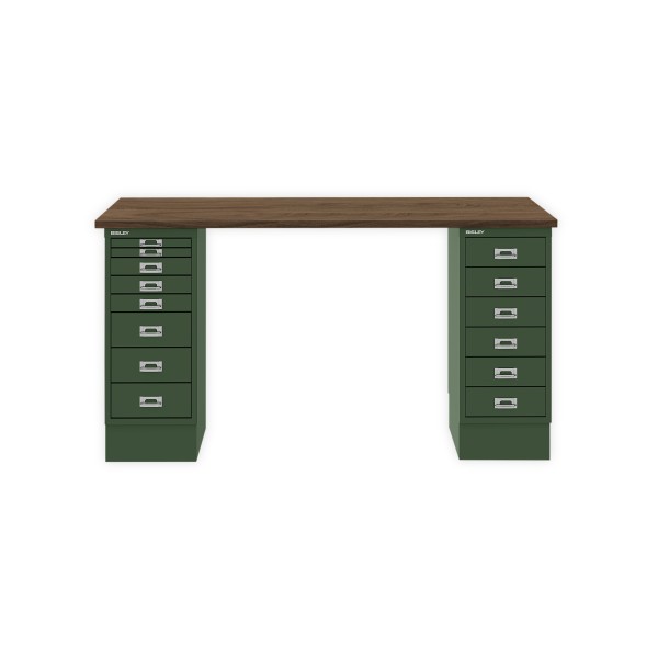 Bisley Home MultiDesk NW623 nussbaum/olivgrün