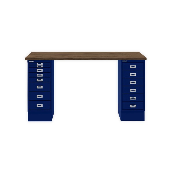 Bisley Home MultiDesk NW639 nussbaum/oxfordblau