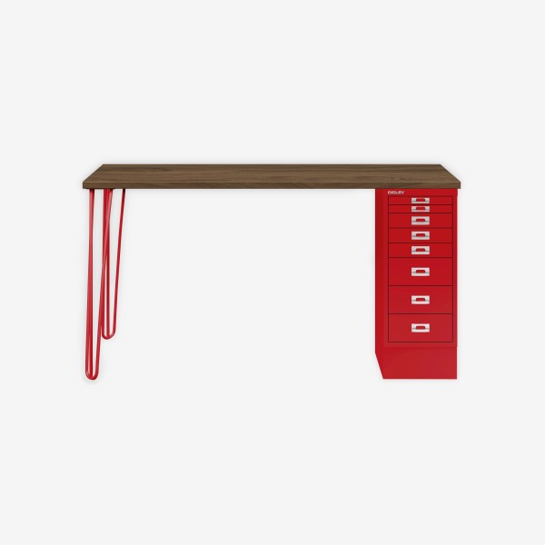 Bisley Home MultiDesk NW670 nussbaum/kardinalrot