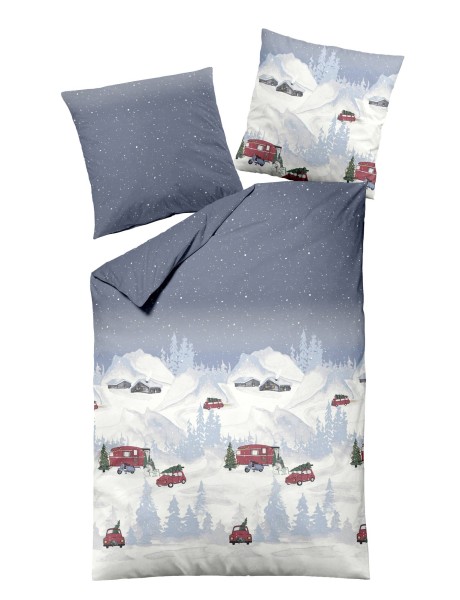 Dormisette Edelbiber Bettwäsche-Set "Auto Tanne" Farbe 51