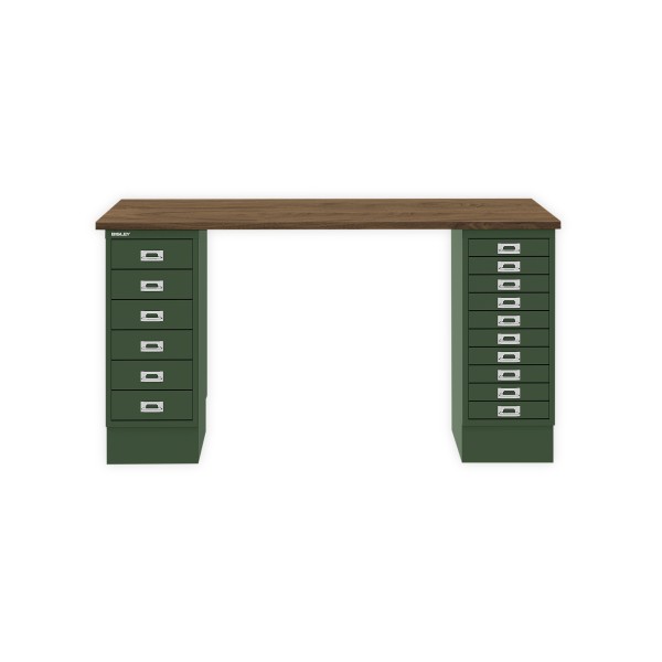 Bisley Home MultiDesk NW623 nussbaum/olivgrün