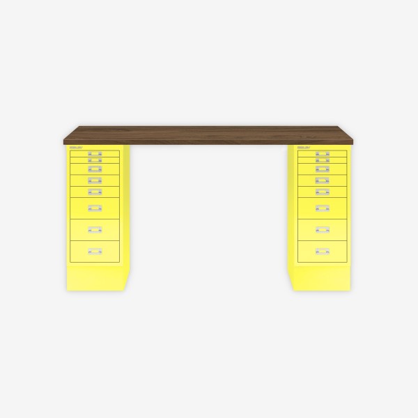 Bisley Home MultiDesk NW641 nussbaum/zinkgelb